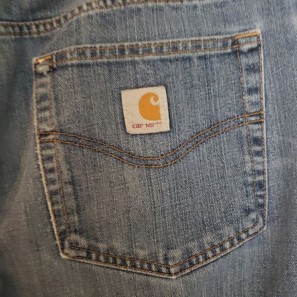 Carhartt Mens Jeans Traditional Fit Denim Straight Leg 36x36‎ tag 36x35 measured - Picture 7 of 10